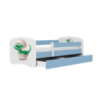 Kocot Kids, Babydreams, łóżko, niebieskie, mały dino, 80-160 cm