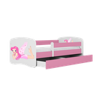Kocot Kids, Babydreams, łóżko, różowe, wróżka ze skrzydełkami, 70-140 cm