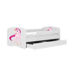 Kocot Kids, Babydreams, łóżko z materacem, białe, jednorożec, 80-180 cm