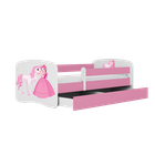 Kocot Kids, Babydreams, łóżko z materacem, różowe, księżniczka konik, 70-140 cm