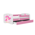 Kocot Kids, Babydreams, łóżko z materacem, różowe, wróżka z motylkami, 70-140 cm