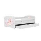 Kocot Kids, Babydreams, łóżko z szufladą, białe, konik, 70-140 cm