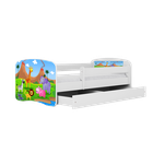 Kocot Kids, Babydreams, łóżko z szufladą, białe, safari, 80-180 cm