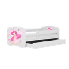 Kocot Kids, Babydreams, łóżko z szufladą, białe, wróżka z motylkami, 80-160 cm