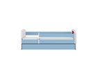 Kocot Kids, Babydreams, łóżko z szufladą i materacem, niebieskie, superbohater, 80-180 cm