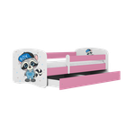 Kocot Kids, Babydreams, łóżko z szufladą i materacem, różowe, szop, 80-160 cm