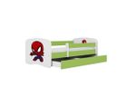 Kocot Kids, Babydreams, łóżko z szufladą i materacem, zielone, superbohater, 80-180 cm