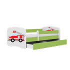 Kocot Kids, Babydreams, łóżko, zielone, straż pożarna, 80-180 cm