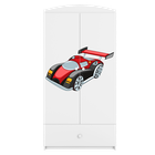 Kocot Kids, Babydreams, szafa, biała, auto wyścigowe, 181.2-52-90 cm