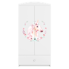 Kocot Kids, Babydreams, szafa, biała, konik, 181.2-52-90 cm