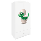 Kocot Kids, Babydreams, szafa, biała, mały dino, 181.2-52-90 cm