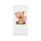 Kocot Kids, Babydreams, szafa, biała, miś kwiatki, 181.2-52-90 cm