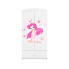 Kocot Kids, Babydreams, szafa, biała, wróżka z motylkami, 181.2-52-90 cm