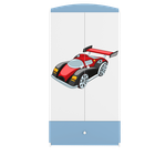Kocot Kids, Babydreams, szafa, niebieska, auto wyścigowe, 181.2-52-90 cm