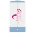 Kocot Kids, Babydreams, szafa, niebieska, jednorożec, 181.2-52-90 cm
