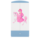 Kocot Kids, Babydreams, szafa, niebieska, księżniczka na koniku, 181.2-52-90 cm