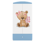 Kocot Kids, Babydreams, szafa, niebieska, miś kwiatki, 181.2-52-90 cm