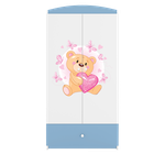 Kocot Kids, Babydreams, szafa, niebieska, miś motylki, 181.2-52-90 cm