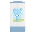 Kocot Kids, Babydreams, szafa, niebieska, niebieski miś, 181.2-52-90 cm