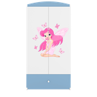 Kocot Kids, Babydreams, szafa, niebieska, wróżka z motylkami, 181.2-52-90 cm