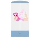 Kocot Kids, Babydreams, szafa, niebieska, wróżka ze skrzydełkami, 181.2-52-90 cm