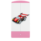 Kocot Kids, Babydreams, szafa, różowa, auto wyścigowe, 181.2-52-90 cm