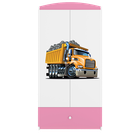 Kocot Kids, Babydreams, szafa, różowa, ciężarówka, 181.2-52-90 cm