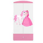 Kocot Kids, Babydreams, szafa, różowa, księżniczka konik, 181.2-52-90 cm