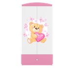 Kocot Kids, Babydreams, szafa, różowa, miś motylki, 181.2-52-90 cm