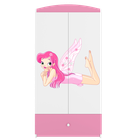 Kocot Kids, Babydreams, szafa, różowa, wróżka ze skrzydełkami, 181.2-52-90 cm