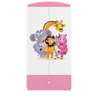 Kocot Kids, Babydreams, szafa, różowa, ZOO, 181.2-52-90 cm