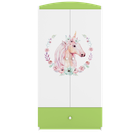 Kocot Kids, Babydreams, szafa, zielona, konik, 181.2-52-90 cm