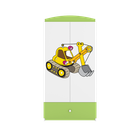 Kocot Kids, Babydreams, szafa, zielona, koparka, 181.2-52-90 cm