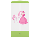 Kocot Kids, Babydreams, szafa, zielona, księżniczka konik, 181.2-52-90 cm