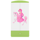 Kocot Kids, Babydreams, szafa, zielona, księżniczka na koniku, 181.2-52-90 cm