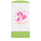 Kocot Kids, Babydreams, szafa, zielona, wróżka z motylkami, 181.2-52-90 cm