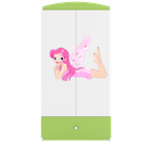Kocot Kids, Babydreams, szafa, zielona, wróżka ze skrzydełkami, 181.2-52-90 cm