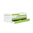 Kocot Kids, Classic 1, łóżko, zielone, 80-180 cm