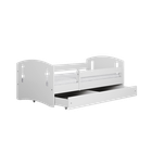 Kocot Kids, Classic 2, łóżko z materacem, białe, 80-180 cm