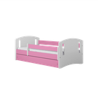 Kocot Kids, Classic 2, łóżko z materacem, różowe, 80-180 cm