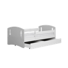 Kocot Kids, Classic 2, łóżko z materacem, szare, 80-140 cm