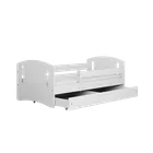 Kocot Kids, Classic 2, łóżko z szufladą, białe, 80-160 cm