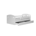 Kocot Kids, Julia, łóżko z materacem, białe, 80-140 cm