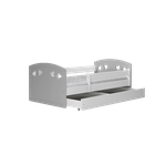 Kocot Kids, Julia, łóżko z szufladą, szary, 80-180 cm