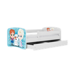 Kocot Kids, Kraina Lodu, Babydreams, łóżko z szufladą, białe, 70-140 cm