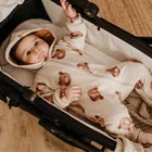 Kombinezon przejściowy chłopięcy z kapturem, ecru, Eevi