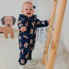 Kombinezon przejściowy chłopięcy z kapturem, granatowy, Eevi