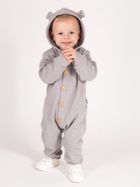 Kombinezon przejściowy chłopięcy z kapturem, szary, Nicol