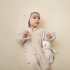 Kombinezon przejściowy dziecięcy z kapturem, ocieplany, beżowy, Pinokio