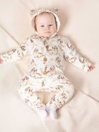 Kombinezon przejściowy dziewczęcy z kapturem, ecru, Nicol